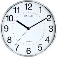 Unilux 400094280, Wand, Quarzuhr, Rund, Grau, Kunststoff, Glas