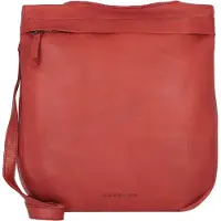 Harold's Leder Schultertasche Umhängetasche Submarine Shopper Zip Red rot