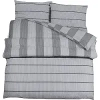 vidaXL Bettwäsche-Set Grau 225x220 cm Baumwolle