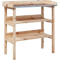 vidaXL Pflanztisch mit Ablagen 78x38x82,5 cm Massivholz Tanne