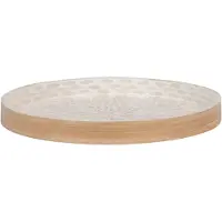 House Nordic | Tablett Capiz Beige Naturstein 40x40x3.5 cm | NADUVI