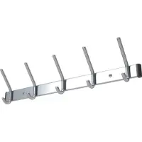 HP Autozubehör Wandgarderobe Aluminium F1 naturfarbig 9 Hut-/9 Mantelhaken Länge 1300 mm Hakenabstand 150 mm