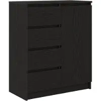 vidaXL Sideboard mit Schubladen Schwarz Eichen-Optik 71x35x84 cm