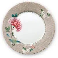 Pip studio Frühstücksteller Blushing Birds Khaki 21 cm (6er Set)