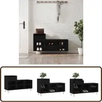 vidaXL Schuhregal Schwarz 102x36x60 cm Holzwerkstoff 831365