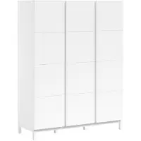 Vipack - EVA Kleiderschrank 3-trg. (Soft-Close), mit Inneneinteilung, weiß lackiert