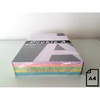 Double A Farbiges Papier, 80 g, A4, 500 Blatt, Regenbogen 3, 5 Farben Ozean, Käse, Lagune, Flamingo
