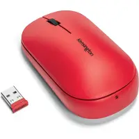 Kensington SureTrack - Maus - optisch - 4 Tasten - kabellos - 2.4 GHz, Bluetooth 3.0, Bluetooth 5.0 LE - kabelloser Empfänger (USB) - Rot