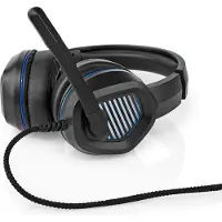 Nedis GHST410BK, Kabelgebunden, Gaming, 20 - 20000 Hz, 310 g, Kopfhörer, Schwarz