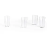 HAY - Klare Angle Trinkgläser, 4 Stück (Mittel H10 cm)