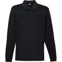 Ragman Herren Langarm-Poloshirt - Soft Knit Polo Knopf Langarm, Baumwollmischung, Knopfleiste, Easy Care