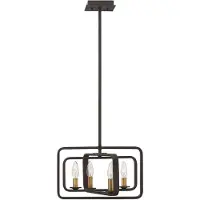 Elstead Lighting Elstead Quentin Hängeleuchte E14 4-fach 31cm Buckeye Bronze