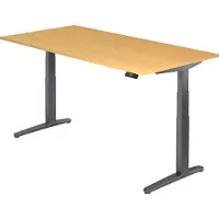 Hjh OFFICE PRO XBHM 2E GG - Buche 200 x 100 elektrisch höhenverstellbar