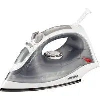Mesko Home MS_5037, Trocken- & Dampfbügeleisen, Keramik-Bügelsohle, 1,9 m, 65 g/min, Grau, Weiß, 35 g/min