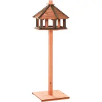 PawHut Birdhouse Vogelhäuschen aus Holz mit wasserdichtem Dach Vogelfutterhaus D10-059