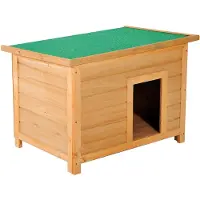 PawHut Hundehütte Hundehaus Hundehöhle Hütte für Hunde Katzen Dach Holz