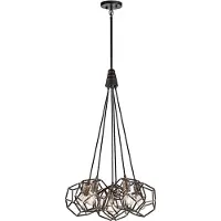 Elstead Lighting Elstead Rocklyn Kronleuchter E27 6-fach 91cm Rohstahl