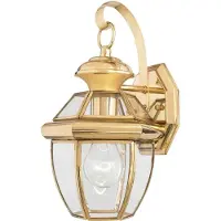 QUOIZEL Newbury Outdoor Wandleuchte Lackiertes, poliertes Messing Quoizel QZ-NEWBURY2-S-PB