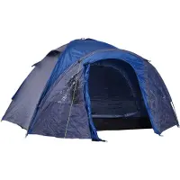 Outsunny Doppelwandiges Kuppelzelt Familienzelt für 4 Personen Outdoor Iglu wasserdicht A20-055