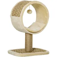 PawHut Katzenkratzbaum Klein Katzenspielzeug Katzenbaum Katzen-Spiel-Stamm Jute