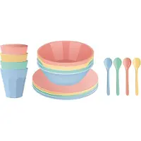 Koziol Geschirr-Set "Geschirrset Nora Set Macarons 16er Set bunt"