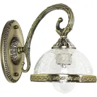 Licht-Erlebnisse Wandleuchte innen in Messing E14 Glas Lampenschirm Jugendstil Design Wandlampe CHARLES