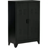 HOMCOM - Aktenschrank - 75B x 33T x 110H cm - schwarz