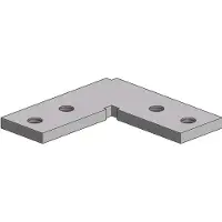 Längle Glas-System Eckverbinder 90-Grad AL-CH Alu roh