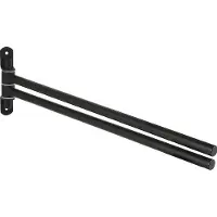 Technik Team Handtuchhalter Bulon zweiarmig schwenkbar, Stahl schwarz matt