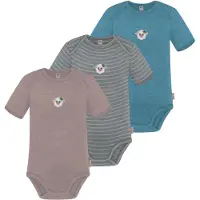 Normani 3er Set Baby Merino Body Kurzarm „Tauranga" - 9295