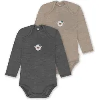 Normani 2er Pack Baby Merino Body Langarm „Auckland" - 9381