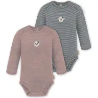 Normani 2er Pack Baby Merino Body Langarm „Auckland" - 9373