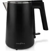 Nedis KAWK360EBK, 1 l, 1500 W, Schwarz, Metall, Kunststoff, Wasserstandsanzeige