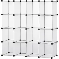 HOMCOM - Würfel-Organisator - 125L x 32B x 125H cm - weiß