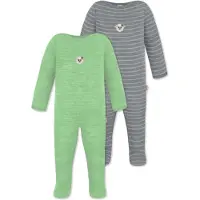 Normani 2er Pack MERINO Baby Merino Strampler „Levin" - 9413