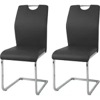 HTI Esszimmerstuhl 2er Set Schwarz Nelly