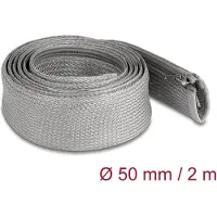 DeLOCK Geflechtschlauch mit Reißverschluss 2 m x 50 mm grau