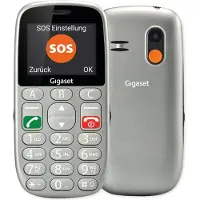 Gigaset GL390, Balken, Dual-SIM, 5,59 cm (2.2"), 0,3 MP, 800 mAh, Silber