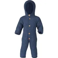 Engel Overall - Wolle - Blau Meliert - - 62/68 - Overalls