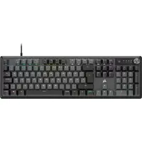 Corsair K70 CORE RGB, Kabelgebunden, USB, Optischer Schlüsselschalter, QWERTZ, RGB-LED, Grau