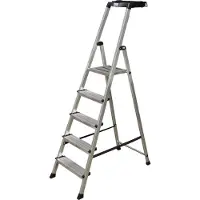 Krause Secury Stufen-Stehleiter, 5 Stufen