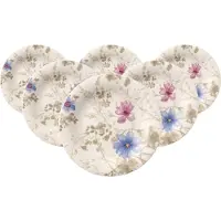 Villeroy & Boch Frühstücksteller "Frühstücksteller Mariefleur Gris Basic ø 21,5 cm 6er Set bunt", bunt, L:21,5cm, Speiseteller, Frühstücksteller