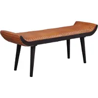 FineBuy Sitzbank Massivholz Mango Braun
