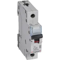 Legrand 403435 TX3 Leitungsschutzschalter C-Charakteristik, 20A, 1-polig, 6kA, 230/400VAC, 1TE