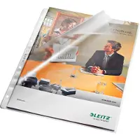 Leitz Prospekthüllen 4780, DIN A4, oben und Lochseite offen, 100 Stück, 4 fach Lochung