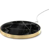 IDEAL OF SWEDEN , Drahtloses Qi-Ladegerät für Smartphones/AirPods 10W Modell Thunder Marble, Schwarz