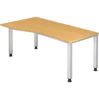 Hjh OFFICE PRO QUEO 18 S - Buche 180 x 100 höhenverstellbar
