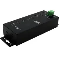 EXSYS EX-1147HMVS, USB 3.2 Gen 1 (3.1 Gen 1) Type-C, USB 3.2 Gen 1 (3.1 Gen 1) Type-C, Schwarz, Metall