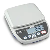 Kern Laborwaage EMS 12K0.1, Ablesbarkeit 0,1 g, Wägebereich 12 kg, großes LC-Display, B 200 x T 280 x H 65 mm, Kunststoff, weiß
