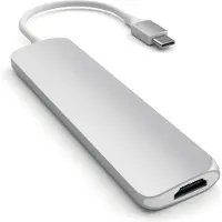 Satechi Aluminium Type-C Slim Mullti-Port Adapter 4K Silber USB-C 4 in 1